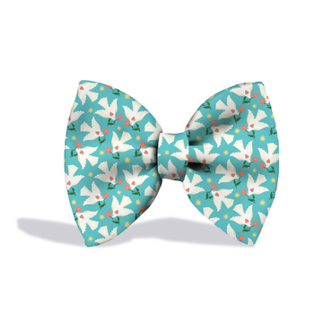 Pawsindia Cloudy Swans Pattern Bow Tie
